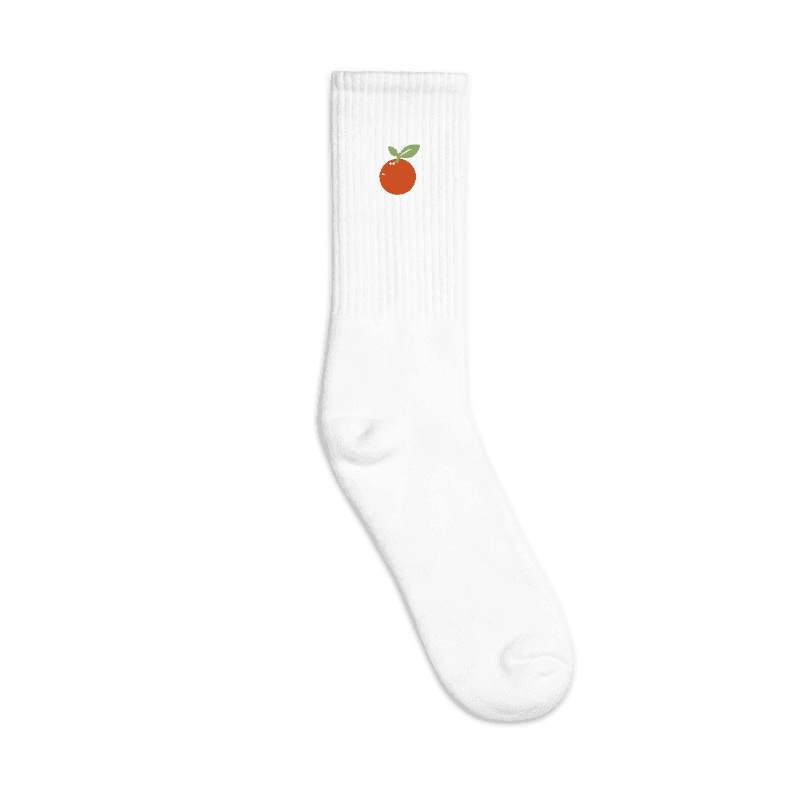 Embroidered socks in White
