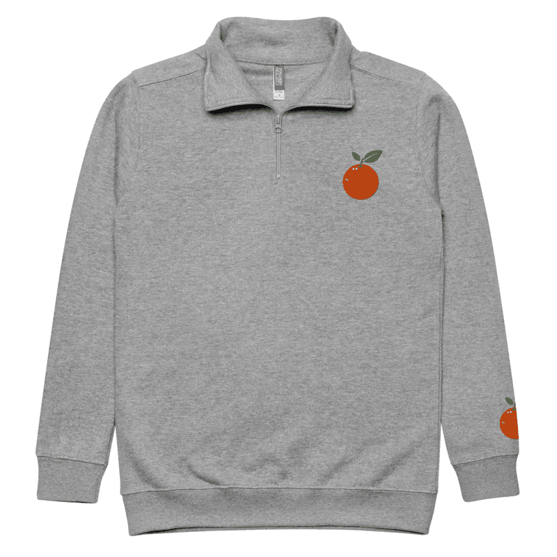 Unisex fleece pullover in Carbon Grey